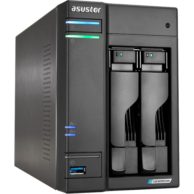 Asustor Lockerstor 2 AS6702T nas 2x LAN, HDMI, USB