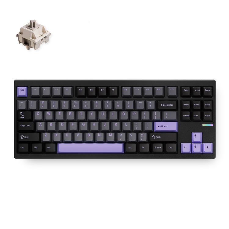 MCHOSE GX87 Ultra: Black Anodic Oxidation Vintage White Aluminum Custom Mechanical toetsenbord 80% TKL, Double-Shot PBT, RGB, draadloos / Bluetooth / USB-C