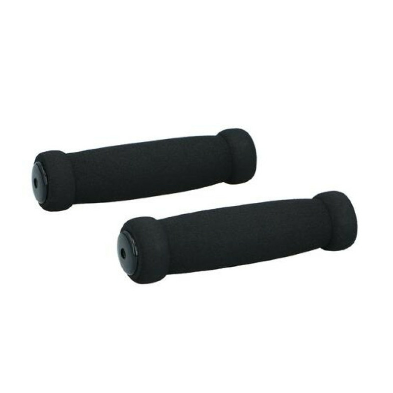 Dunlop Fiets handvatten - schuimrubber - zwart - 128x34 mm - universeel -