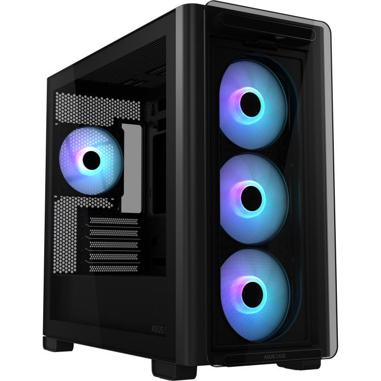 ASUS A23 PLUS tower behuizing 2x USB-A | 1x USB-C | RGB | Tempered Glass