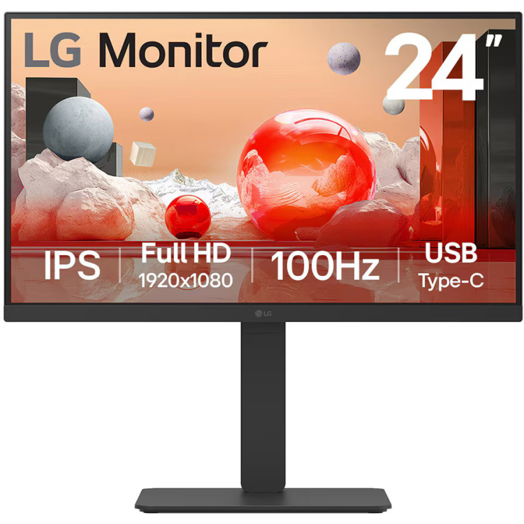 LG 24BA650 ledmonitor HDMI, DisplayPort, Audio, USB-C