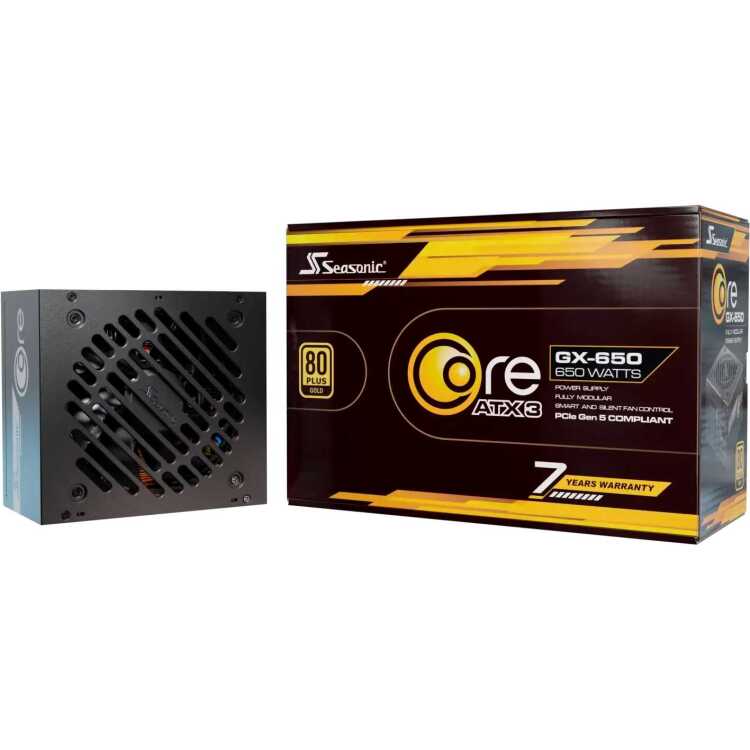 Seasonic CORE GX-650-V2 650W voeding 1x 12VHPWR, 2x PCIe, Kabelmanagement