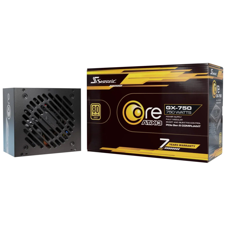 Seasonic Core GX-750-V2, 750W ATX3.1 voeding 1x 12-Pin High Power GPU, 2x PCIe, kabelmanagement