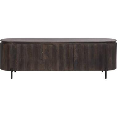TV-meubel Vito - donkerbruin - 56x180x43 cm - Leen Bakker