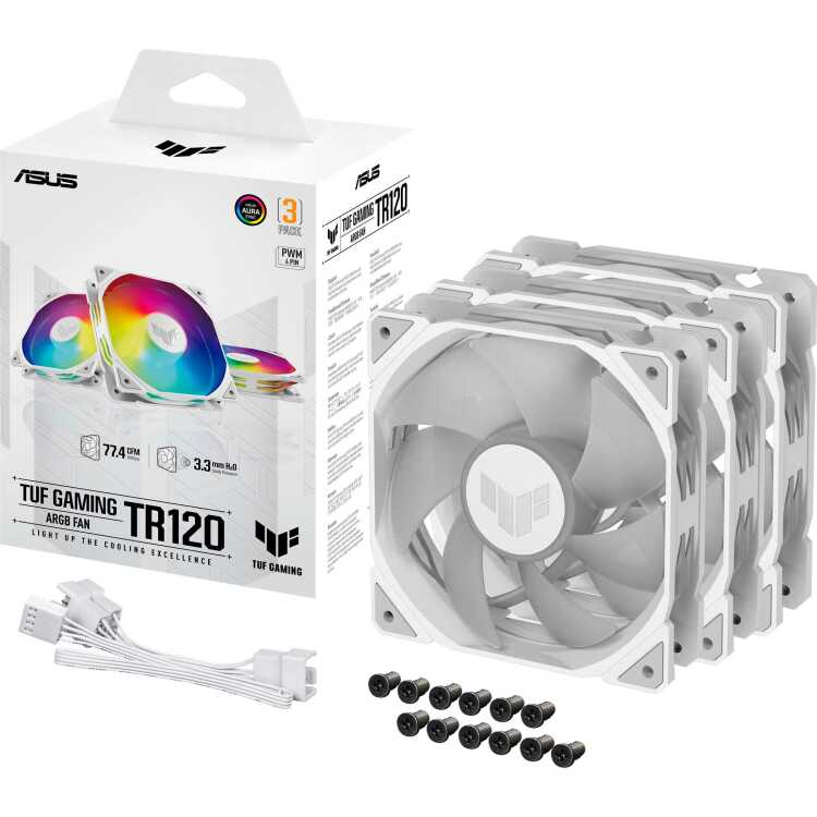 ASUS TUF Gaming TR120 ARGB Pack, 3 stuks case fan