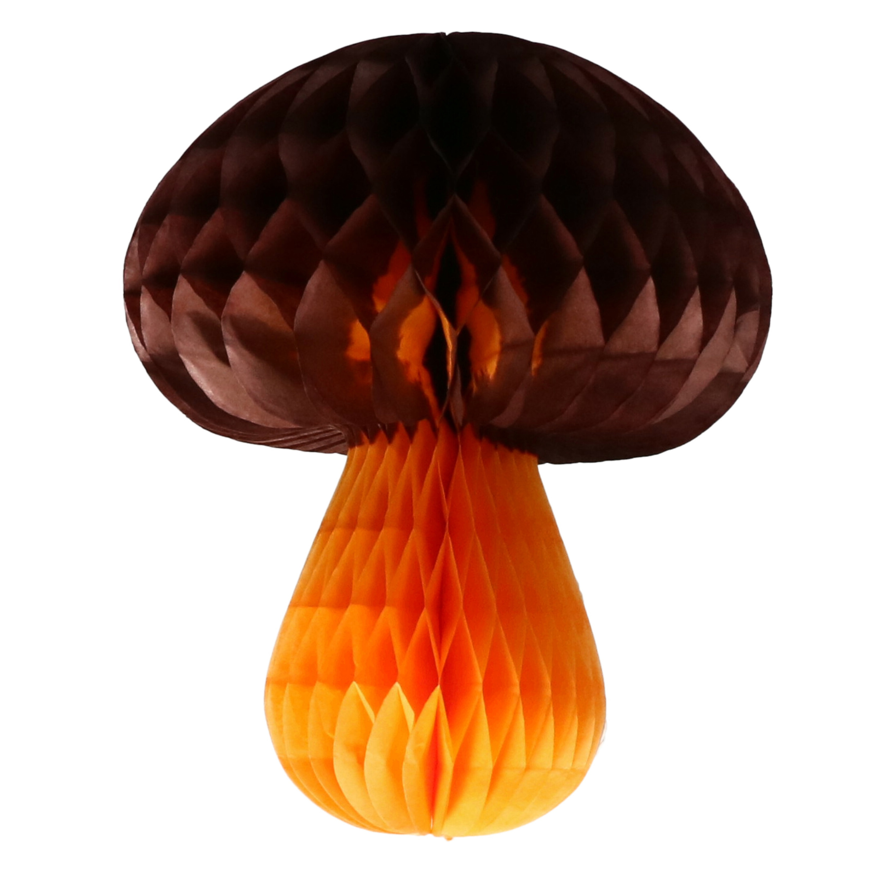 Hangdecoratie herfst thema paddenstoel bruin - 20 cm - herfst versiering - brandvertragend -