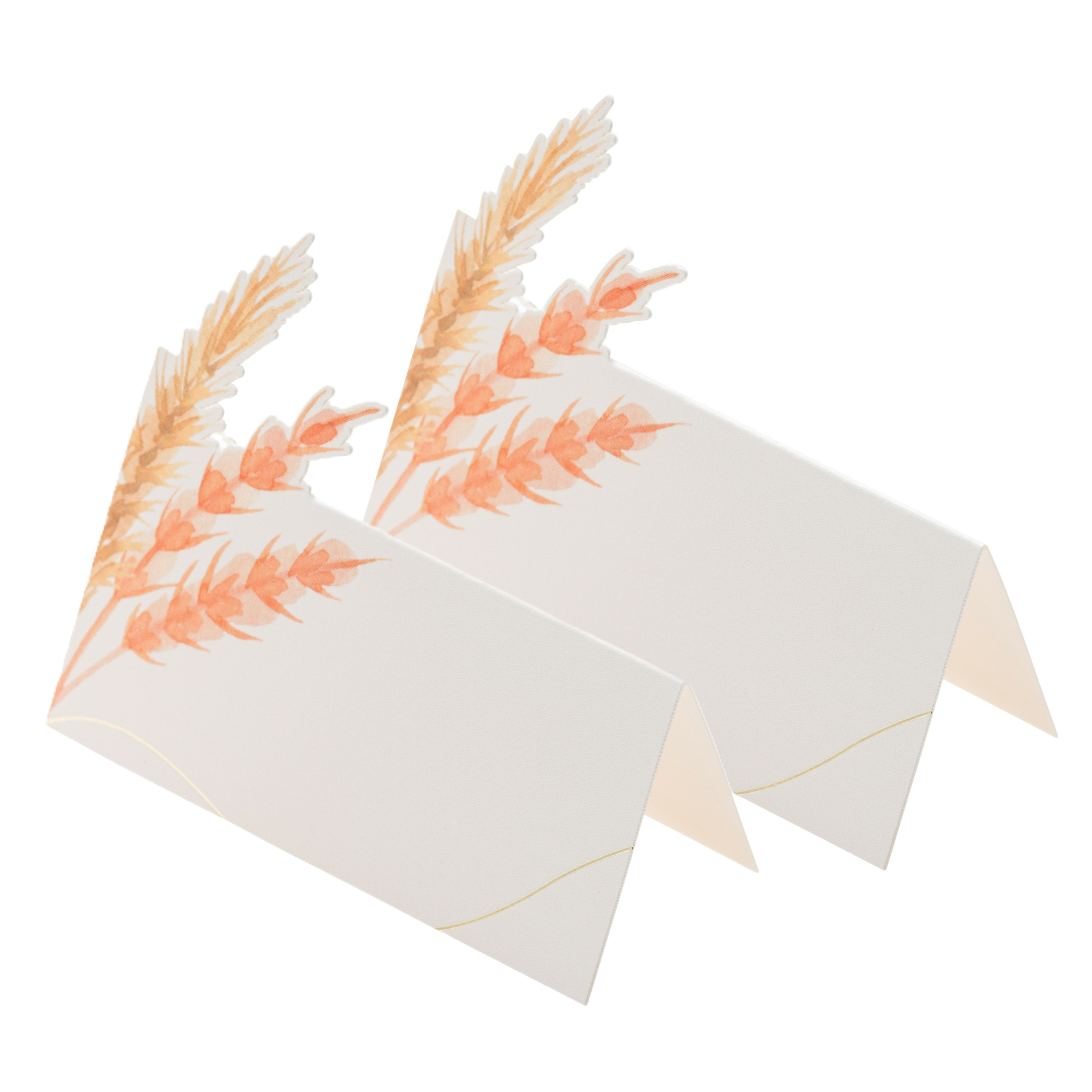 Chaks Naam/plaats kaartjes - 16x - bruiloft feest - wit - 8 x 8 cm -