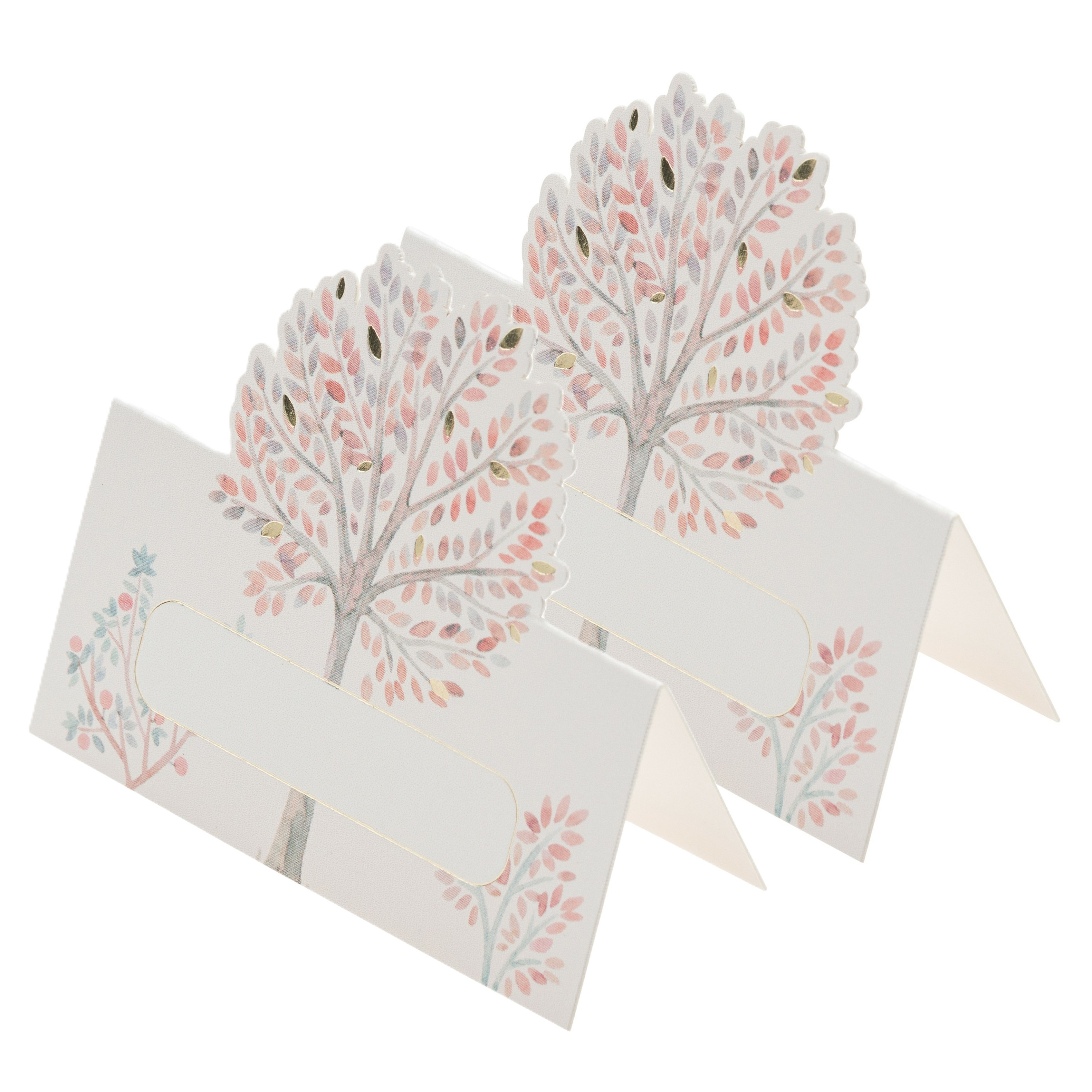 Chaks Naam/plaats kaartjes - Levensboom - 16x - bruiloft - multi - 8 x 8 cm -