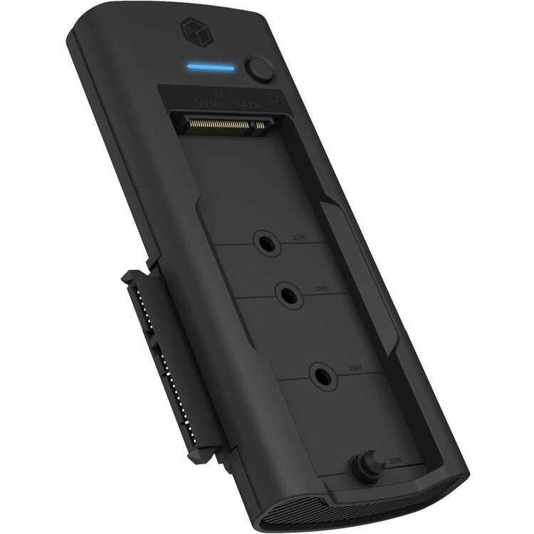 ICY BOX Dockingstation voor NVMe M.2 SSD en SATA-schijf dockingstation 2,5"/3,5" SATA, M.2 NVMe, IB-180MS-C31