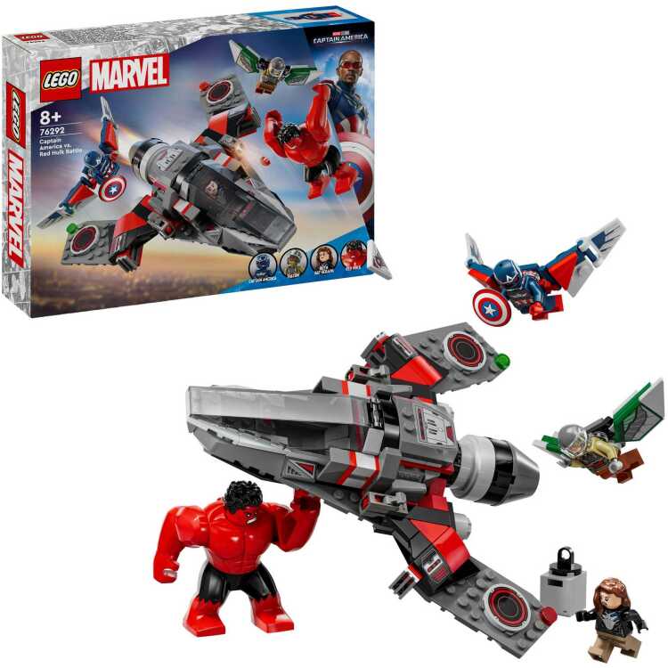 LEGO Marvel - Captain America vs. Rode Hulk duel constructiespeelgoed 76292