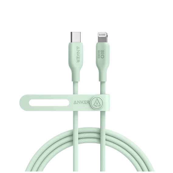 Anker 541 Eco-friendly Bio-TPU C-LTG Green 6ft Oplader Groen
