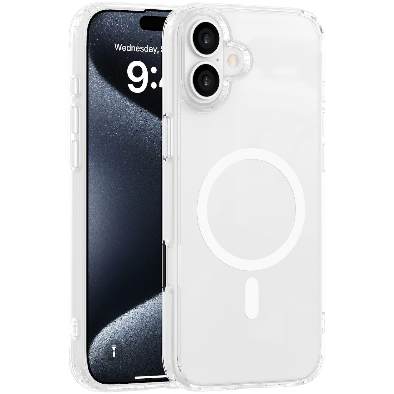 Just in Case Soft TPU Case MagSafe voor Apple iPhone 16 Plus Telefoonhoesje Transparant