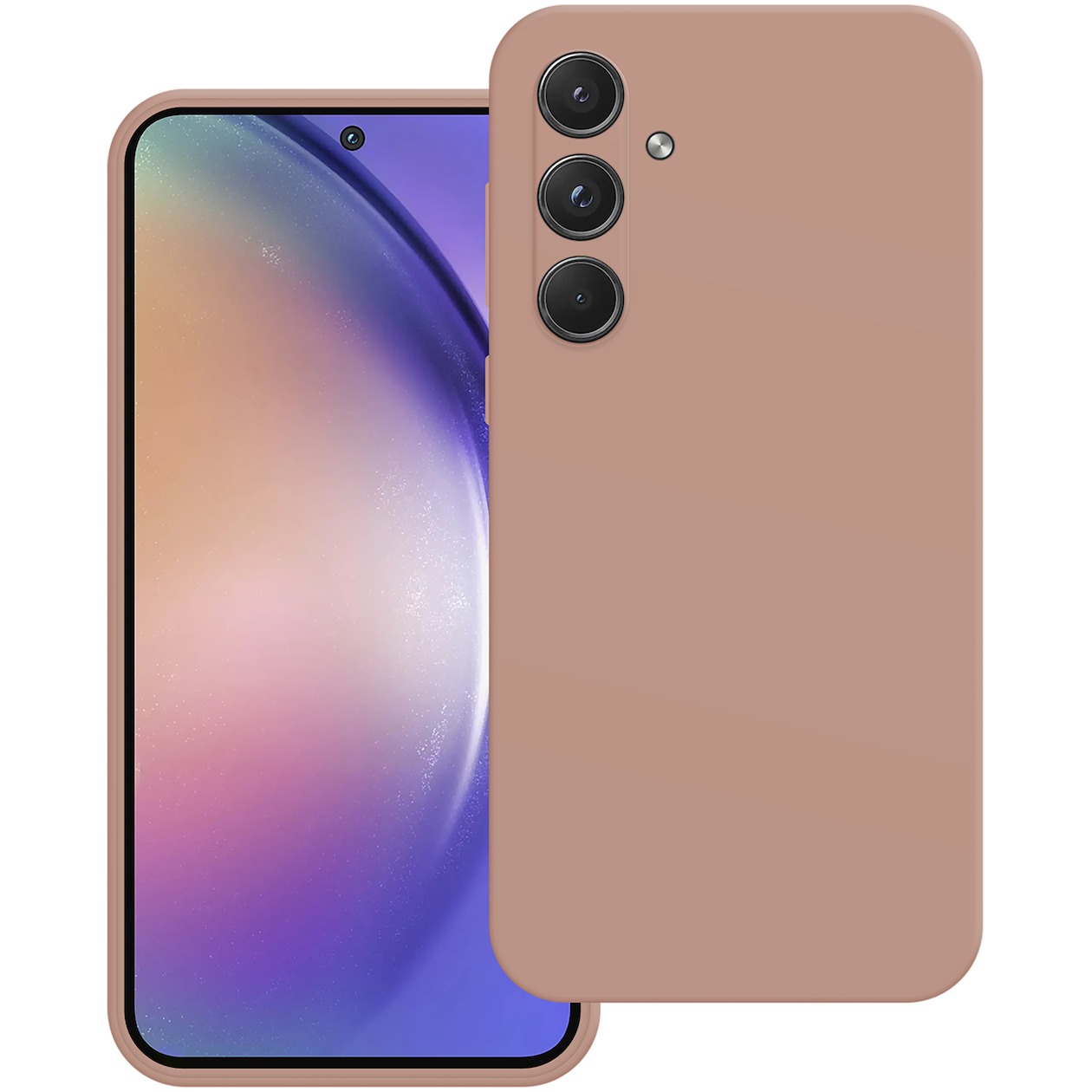 Just in Case Premium Liquid Color TPU Case voor Samsung A55 Telefoonhoesje Roze