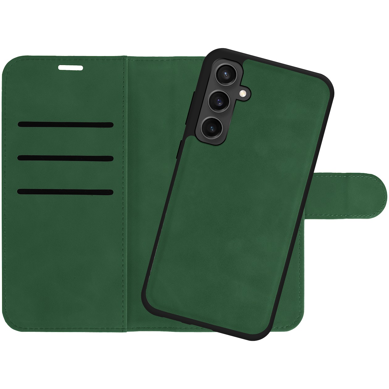 Just in Case Wallet Case 2 in 1 voor Samsung A35 Telefoonhoesje Groen