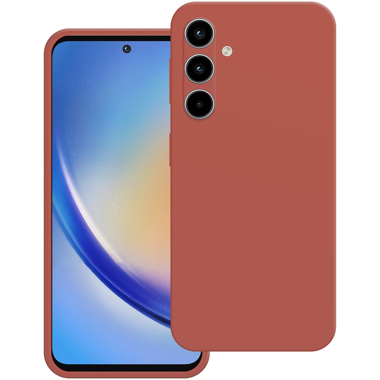Just in Case Premium Liquid Color TPU Case voor Samsung A35 Telefoonhoesje Rood
