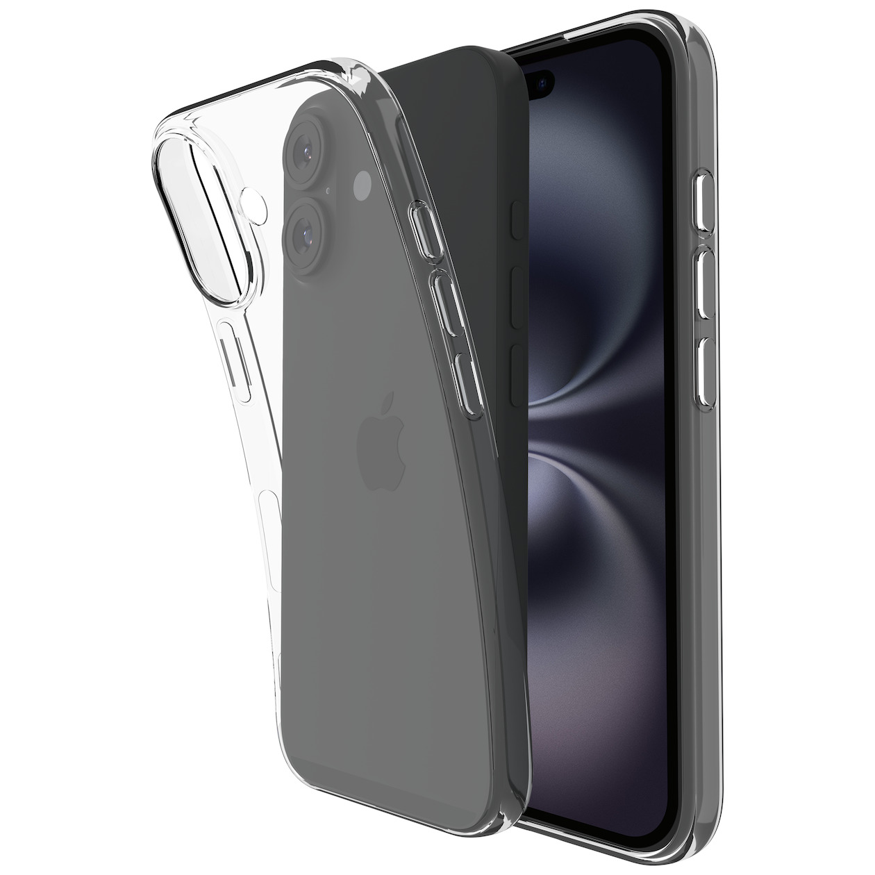 Just in Case Zero Soft TPU Case voor Apple iPhone 16 Telefoonhoesje Transparant
