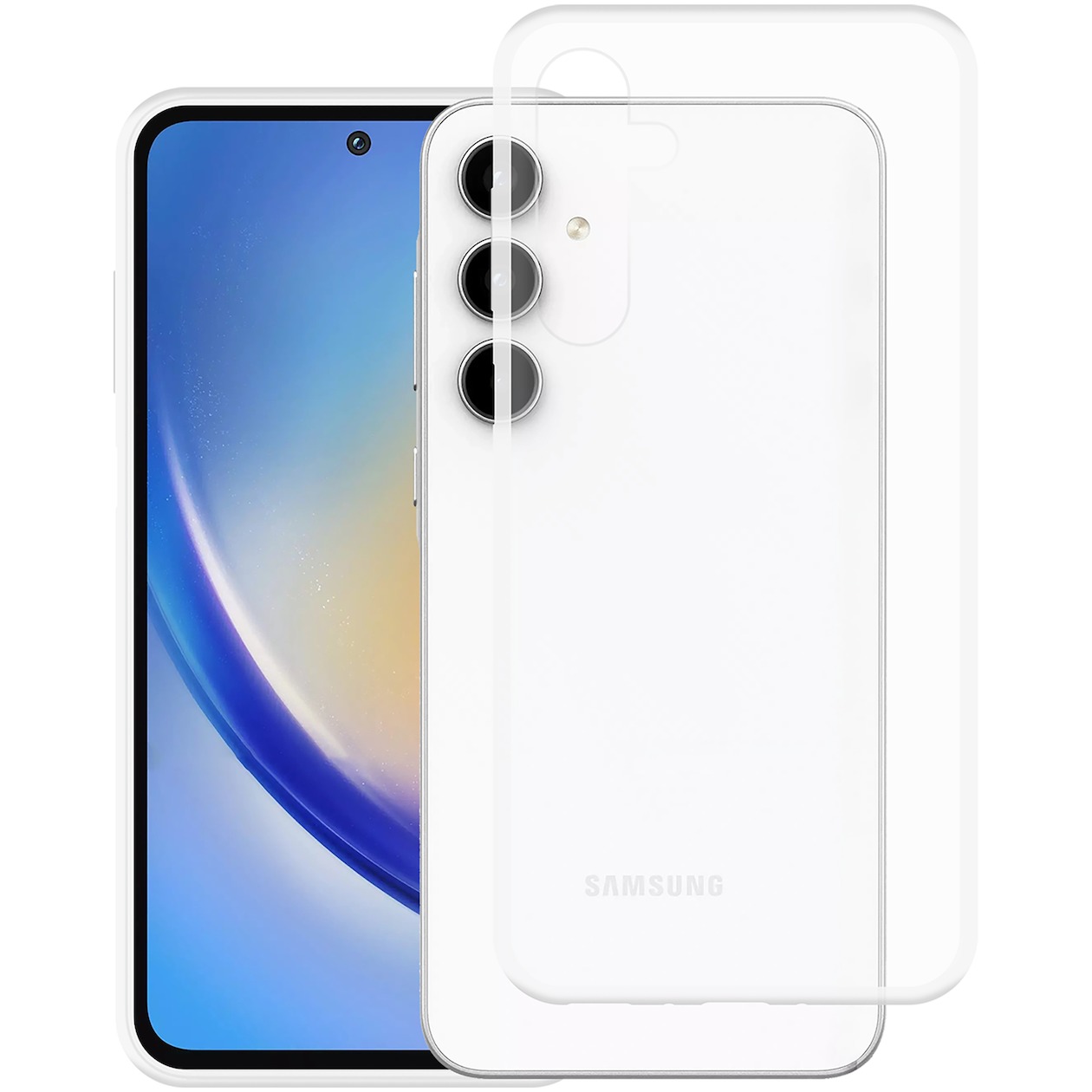 Just in Case Soft TPU Case voor Samsung A35 Telefoonhoesje Transparant