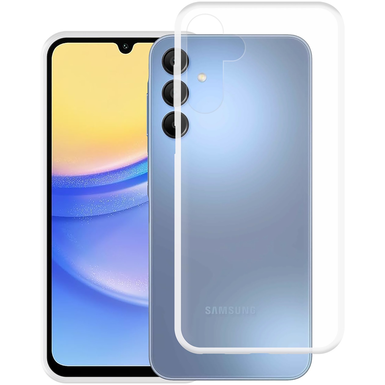 Just in Case Soft TPU Case voor Samsung A15 4G/5G Telefoonhoesje Transparant