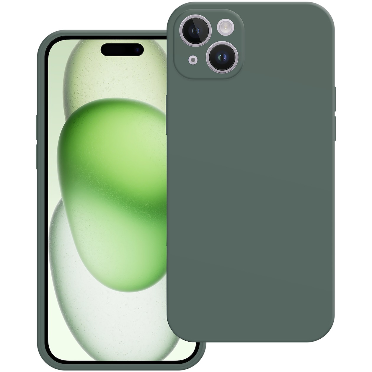 Just in Case Premium Liquid Color TPU Case voor Apple iPhone 15 Plus Telefoonhoesje Groen