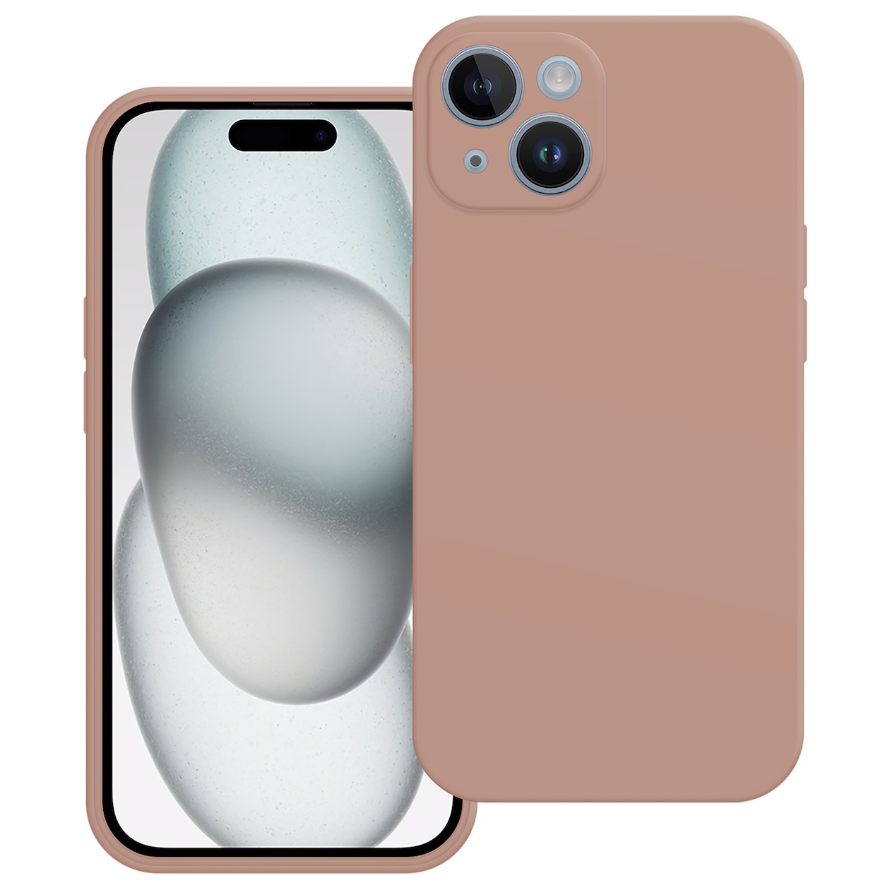 Just in Case Premium Liquid Color TPU Case voor Apple iPhone 15 Telefoonhoesje Roze