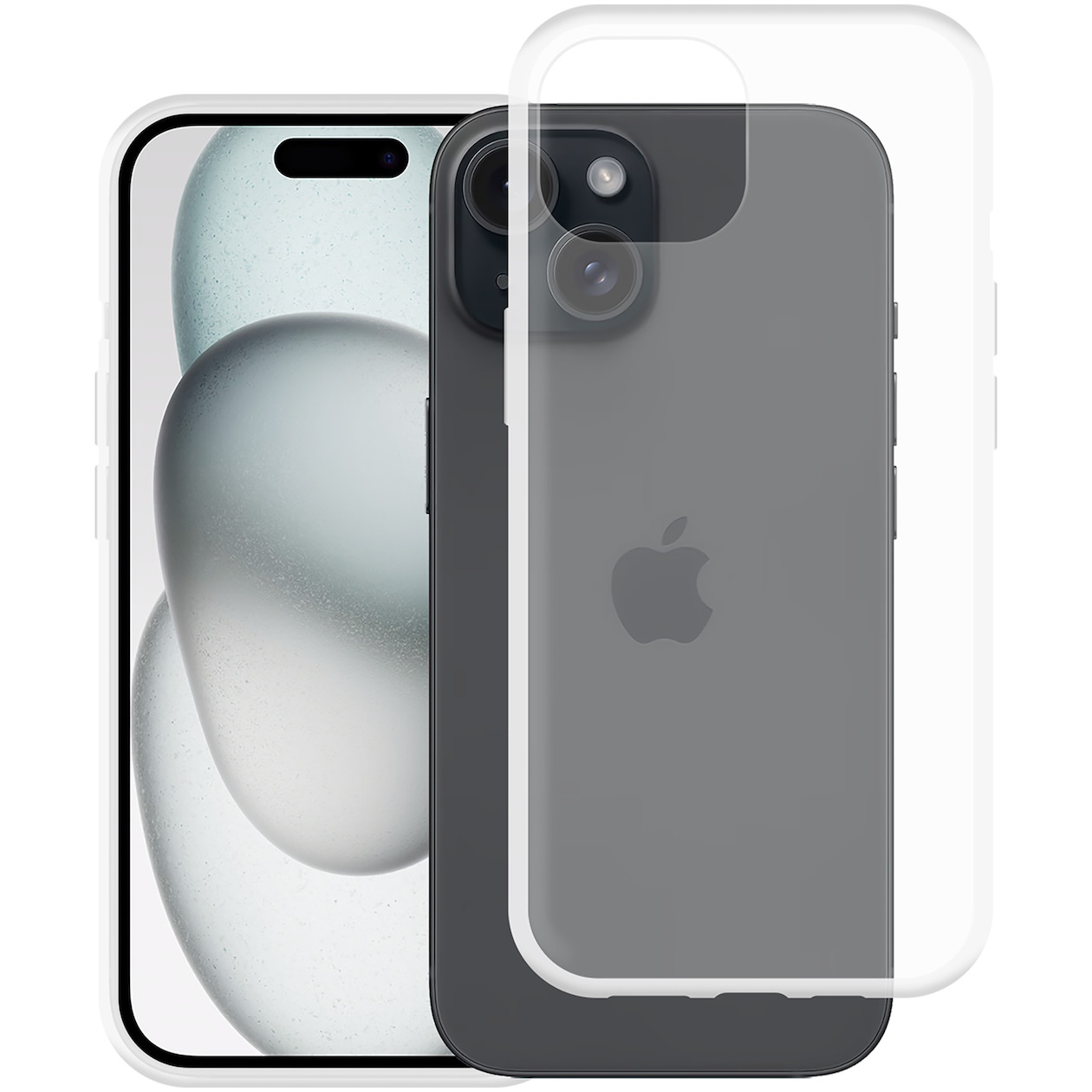 Just in Case Soft TPU Case voor Apple iPhone 15 Telefoonhoesje Transparant