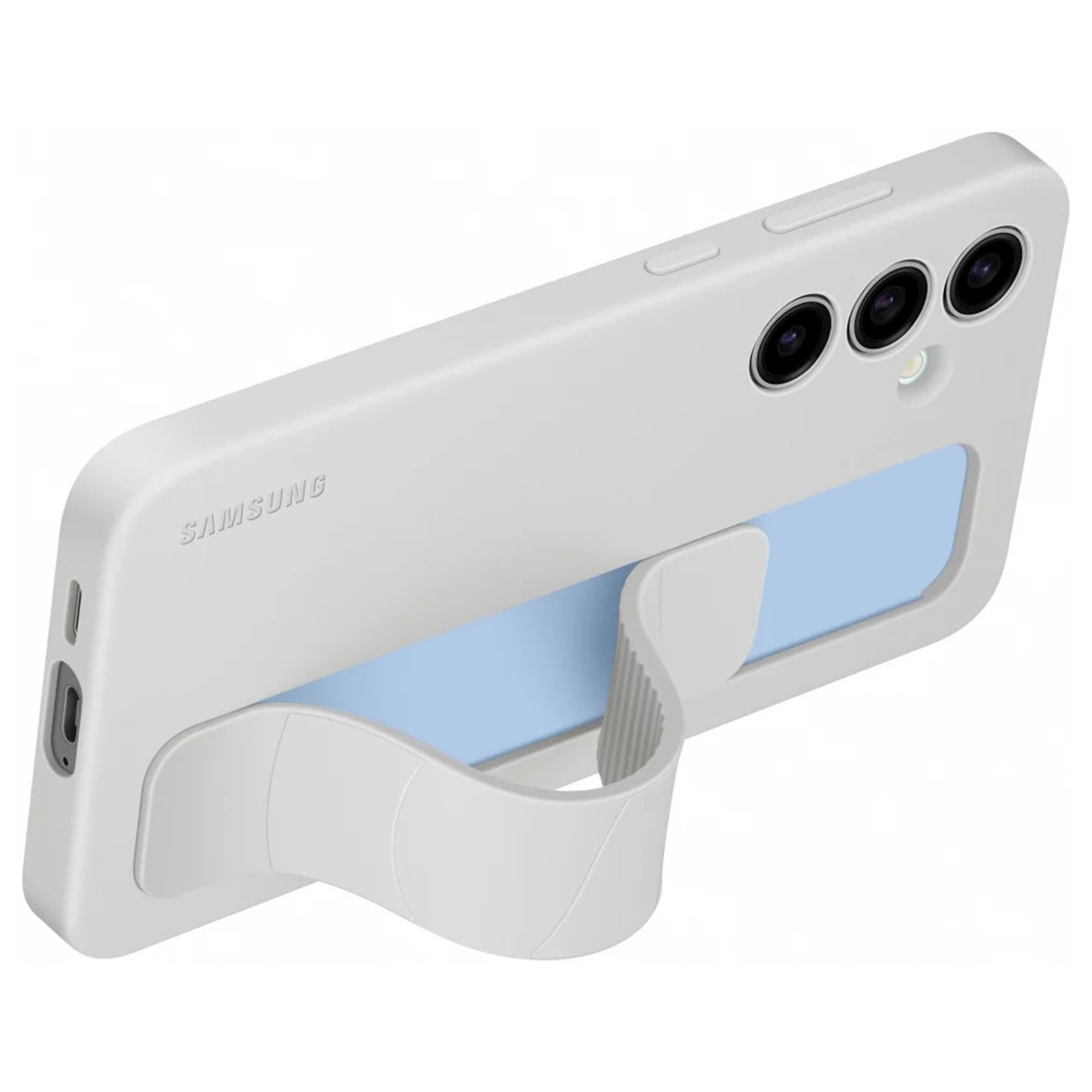 Samsung Standing Grip Case - voor Galaxy S24 FE Telefoonhoesje Grijs