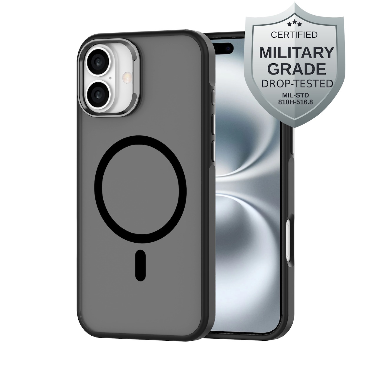 Just in Case Military Grade Case MagSafe voor Apple iPhone 16 Plus Telefoonhoesje Zwart