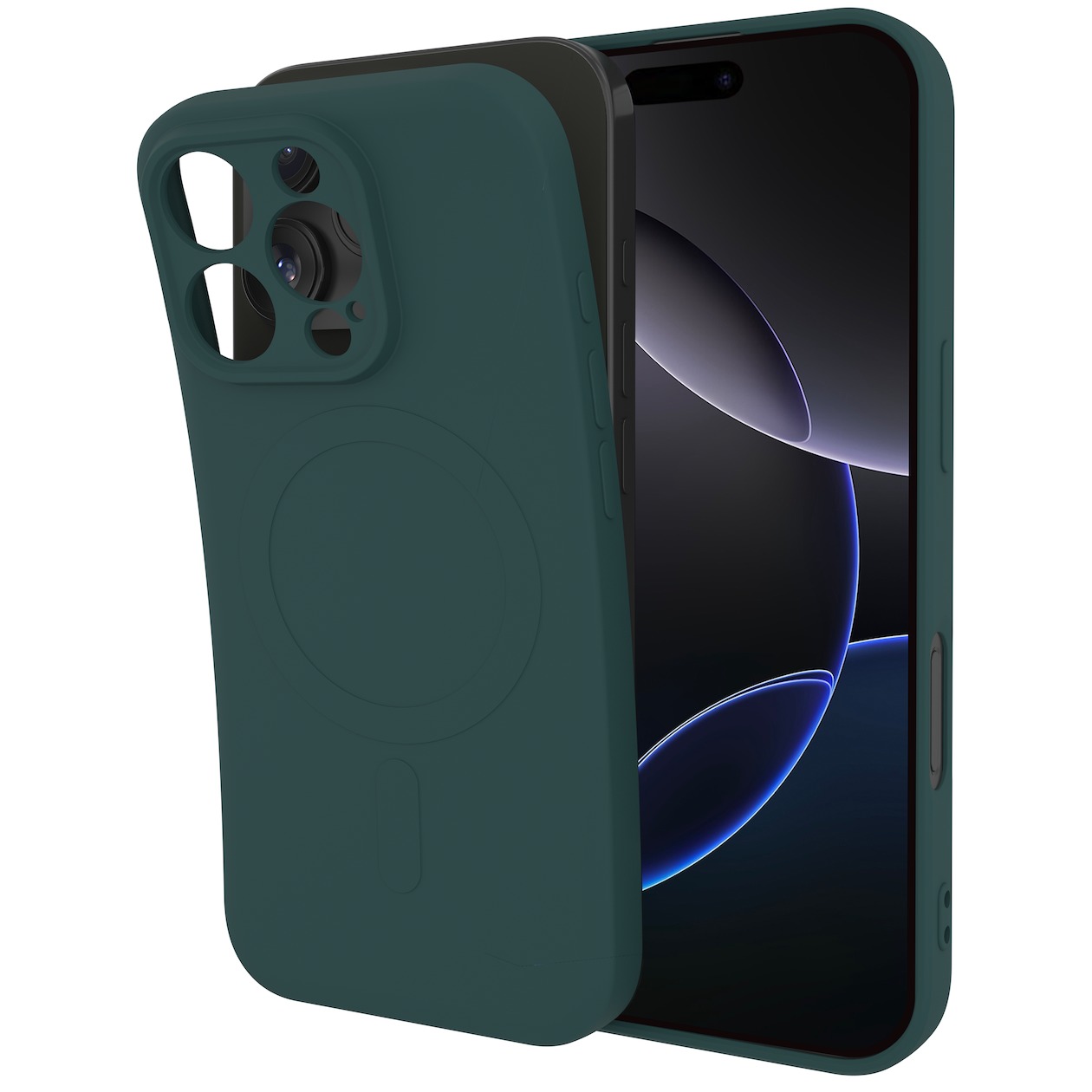Just in Case Premium Liquid Color TPU Case Magsafe voor Apple iPhone 16 Pro Telefoonhoesje Groen