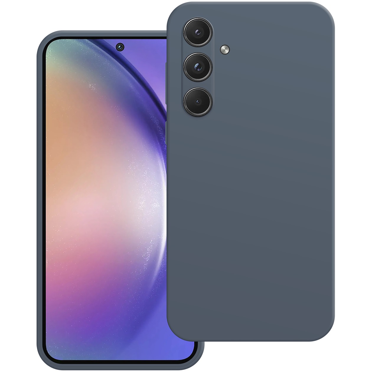 Just in Case Premium Liquid Color TPU Case voor Samsung A55 Telefoonhoesje Blauw