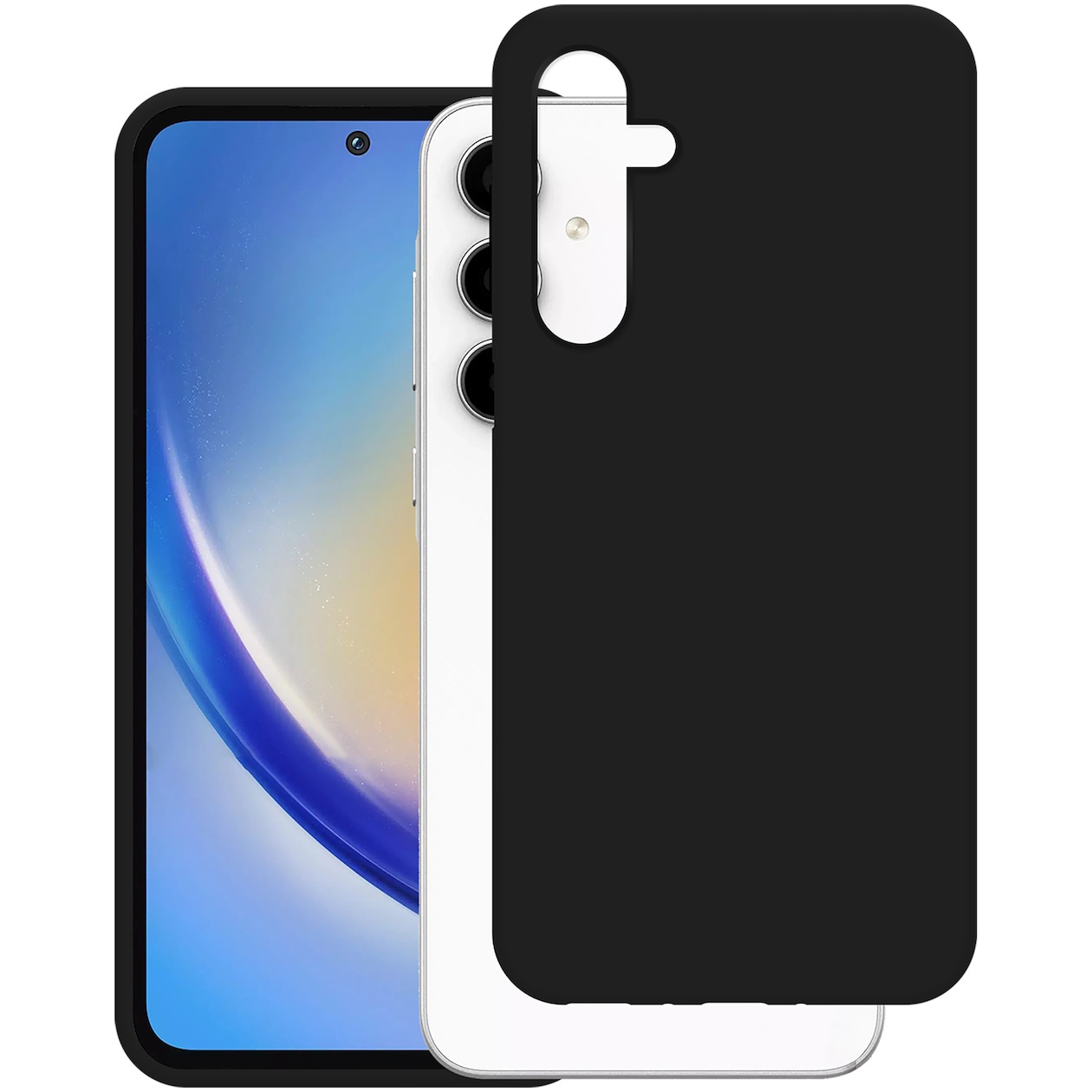 Just in Case Soft TPU Case voor Samsung A35 Telefoonhoesje Zwart