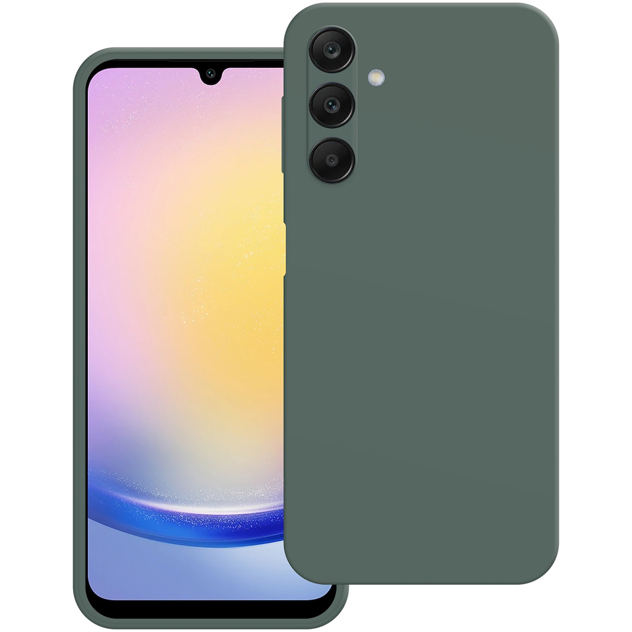Just in Case Premium Liquid Color TPU Case voor Samsung A25 Telefoonhoesje Groen