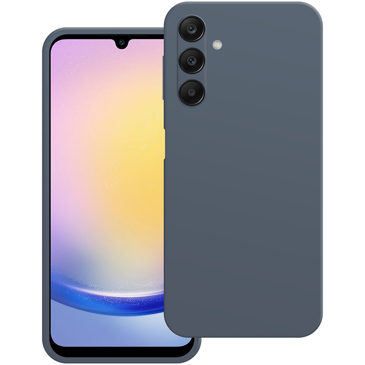 Just in Case Premium Liquid Color TPU Case voor Samsung A25 Telefoonhoesje Blauw