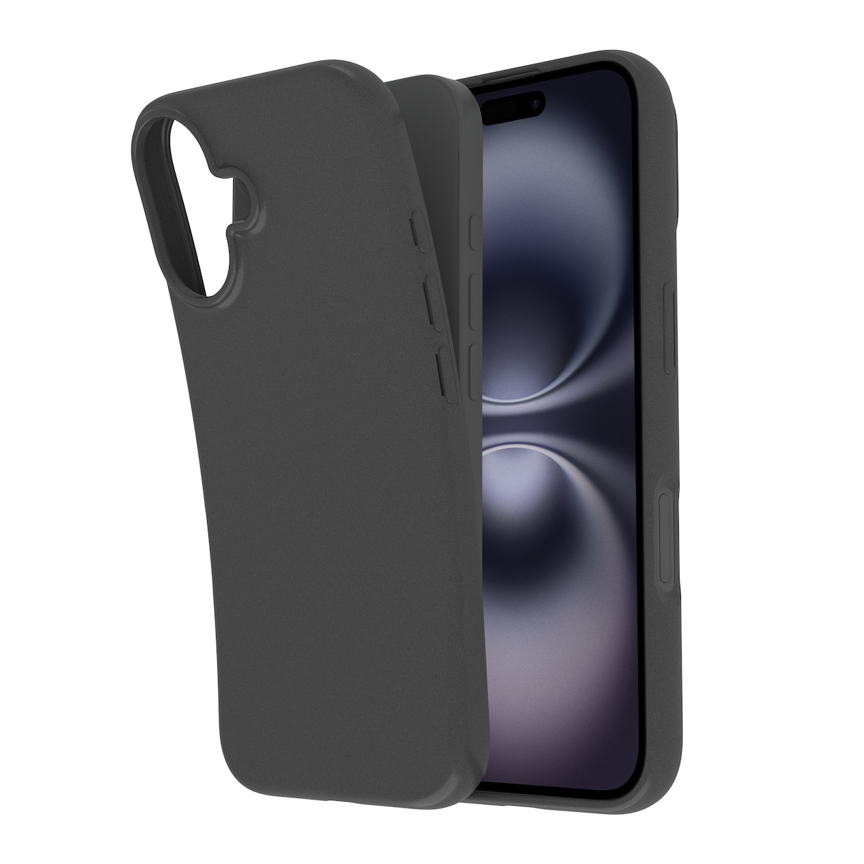 Just in Case Zero Soft TPU Case voor Apple iPhone 16 Telefoonhoesje Zwart