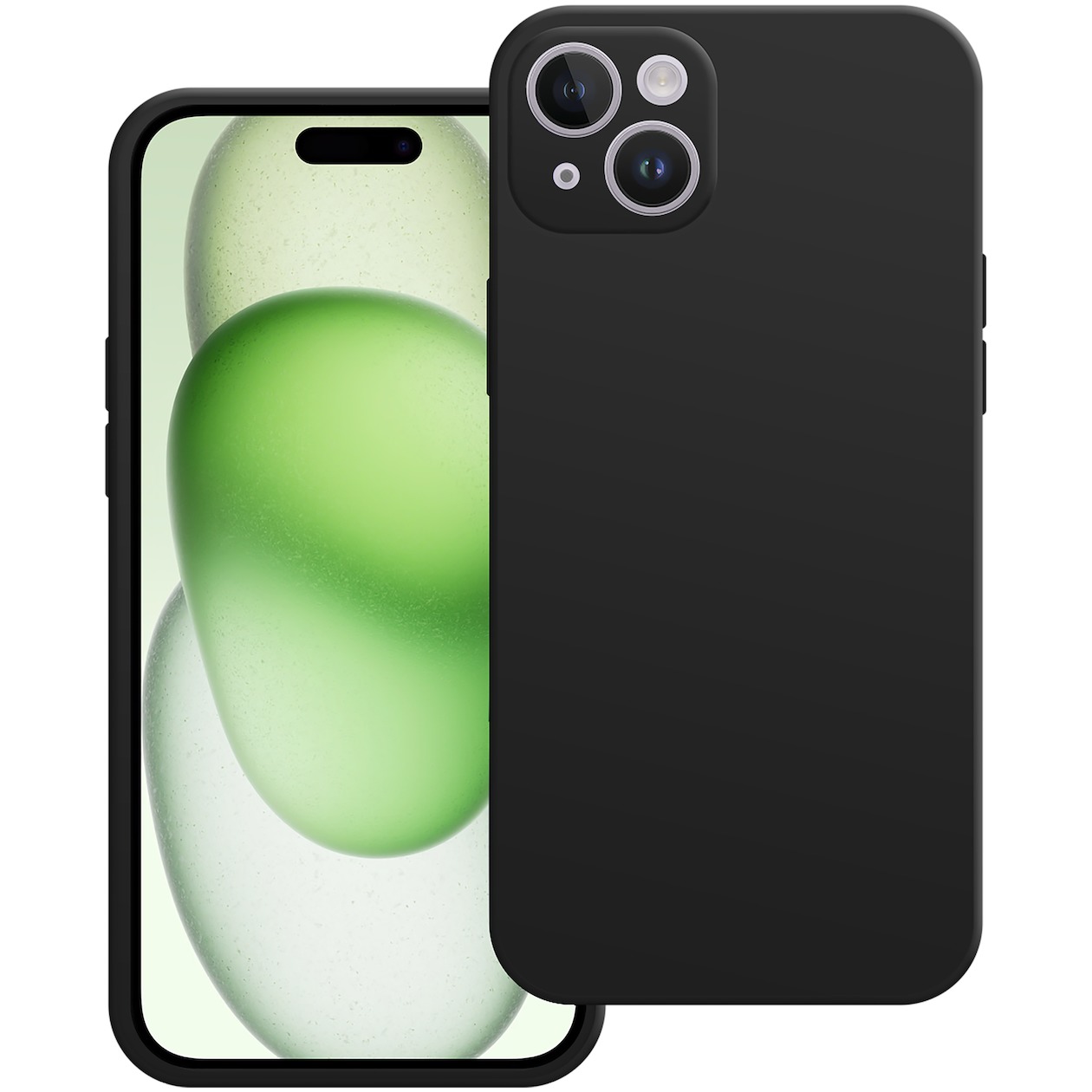 Just in Case Premium Liquid Color TPU Case voor Apple iPhone 15 Plus Telefoonhoesje Zwart