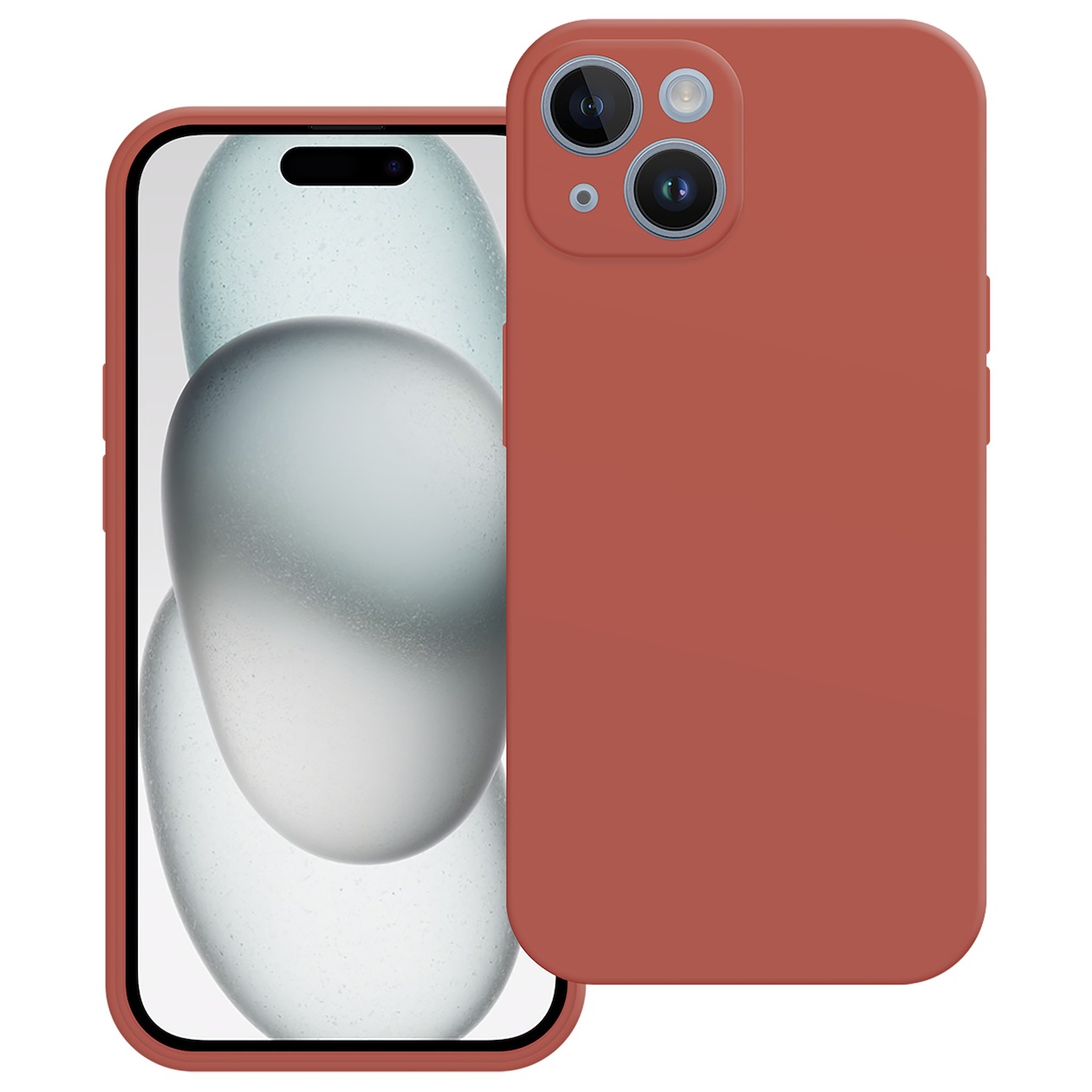 Just in Case Premium Liquid Color TPU Case voor Apple iPhone 15 Telefoonhoesje Rood