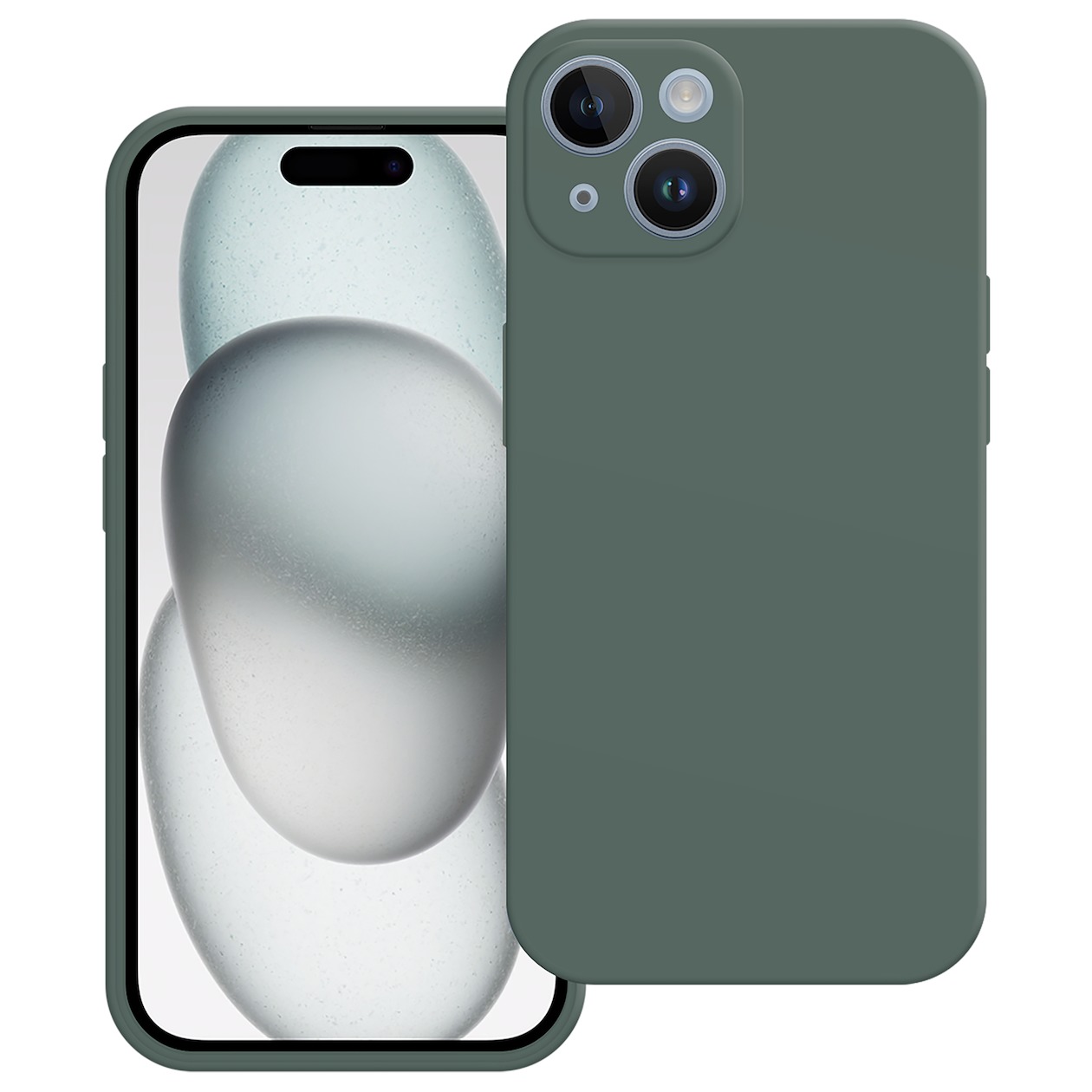 Just in Case Premium Liquid Color TPU Case voor Apple iPhone 15 Telefoonhoesje Groen