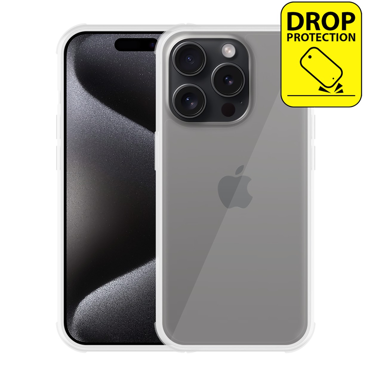 Just in Case Impact Case voor Apple iPhone 15 Pro Telefoonhoesje Transparant