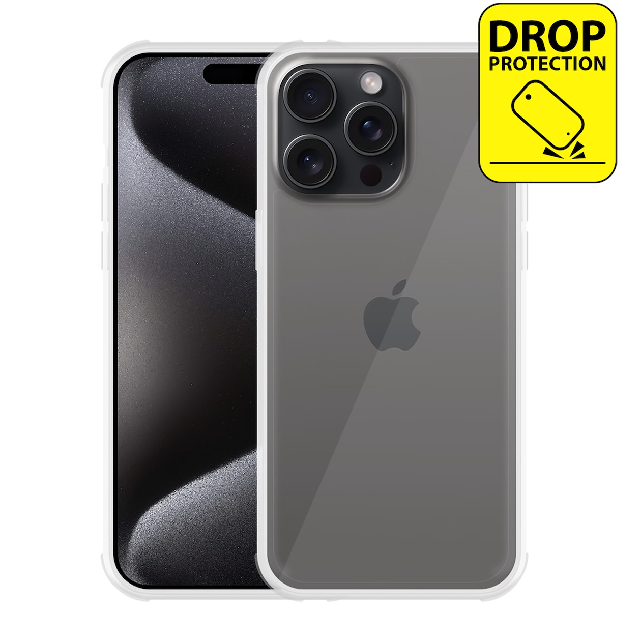 Just in Case Impact Case voor Apple iPhone 15 Pro Max Telefoonhoesje Transparant