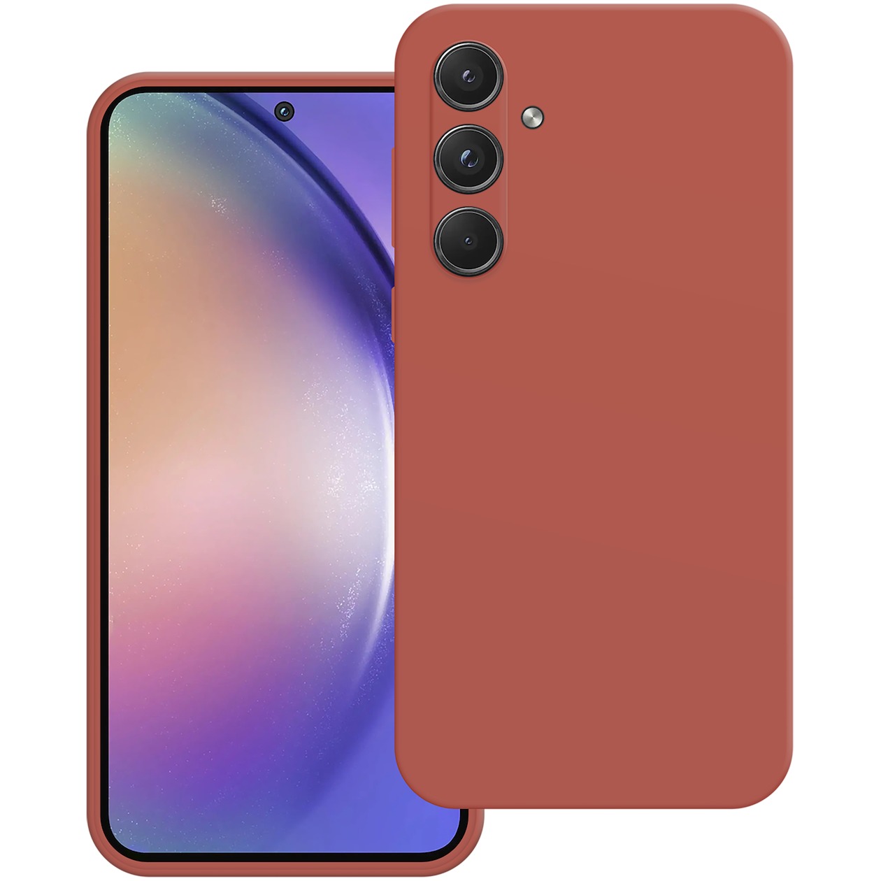 Just in Case Premium Liquid Color TPU Case voor Samsung A55 Telefoonhoesje Rood
