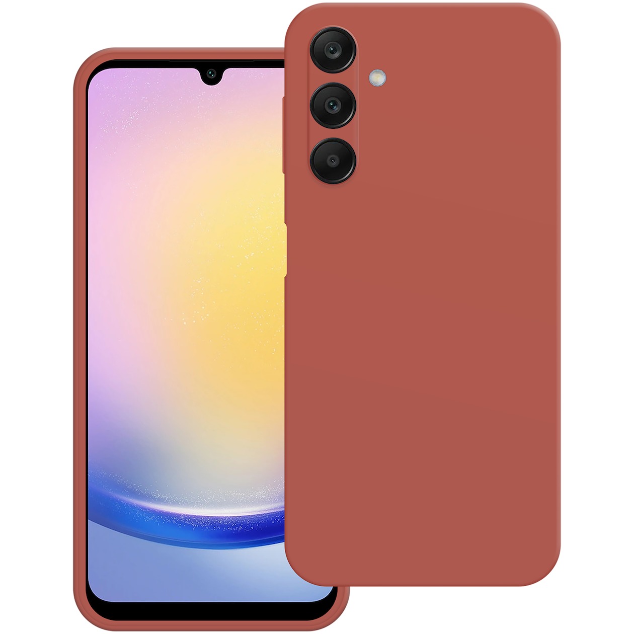 Just in Case Premium Liquid Color TPU Case voor Samsung A25 Telefoonhoesje Rood