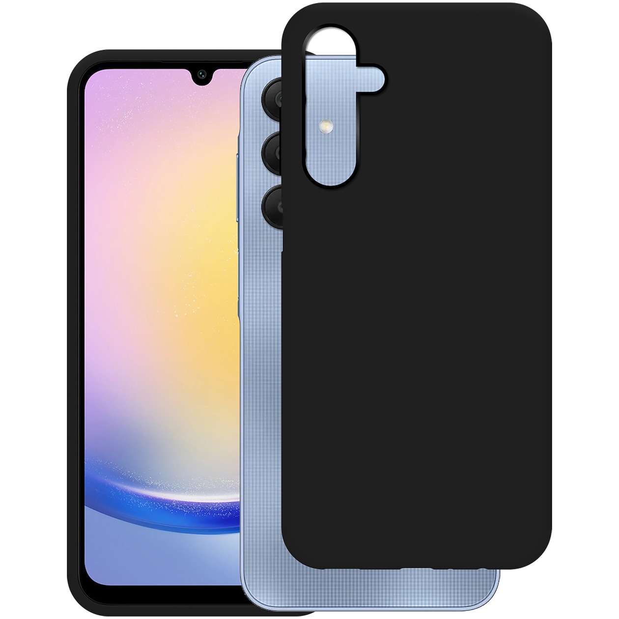 Just in Case Soft TPU Case voor Samsung A25 Telefoonhoesje Zwart