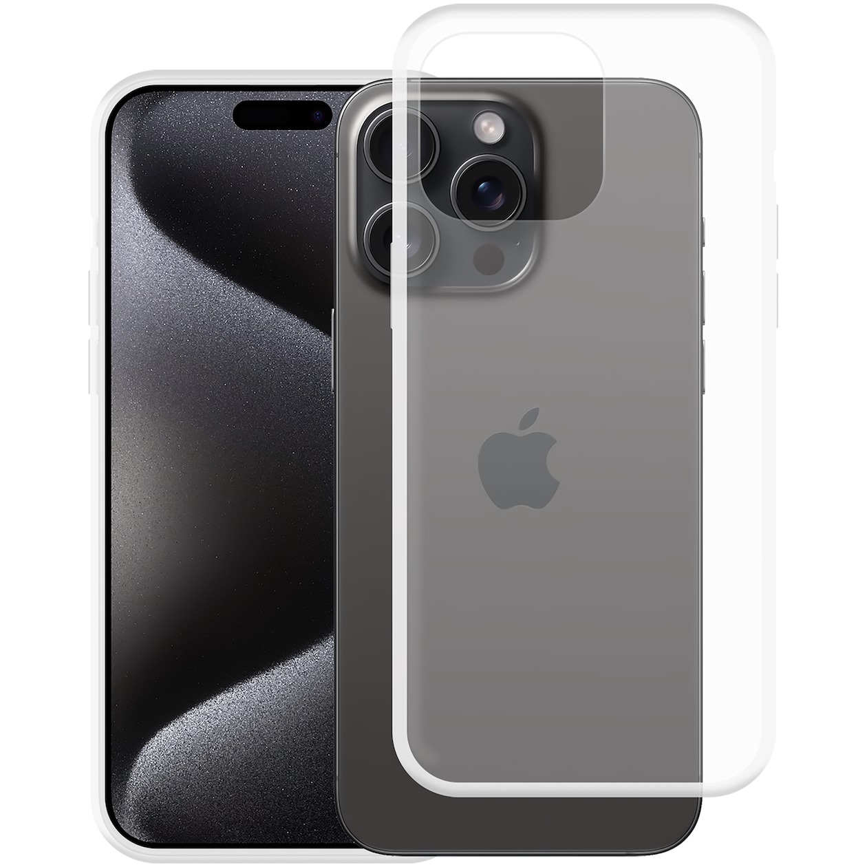 Just in Case Soft TPU Case voor Apple iPhone 15 Pro Max Telefoonhoesje Transparant