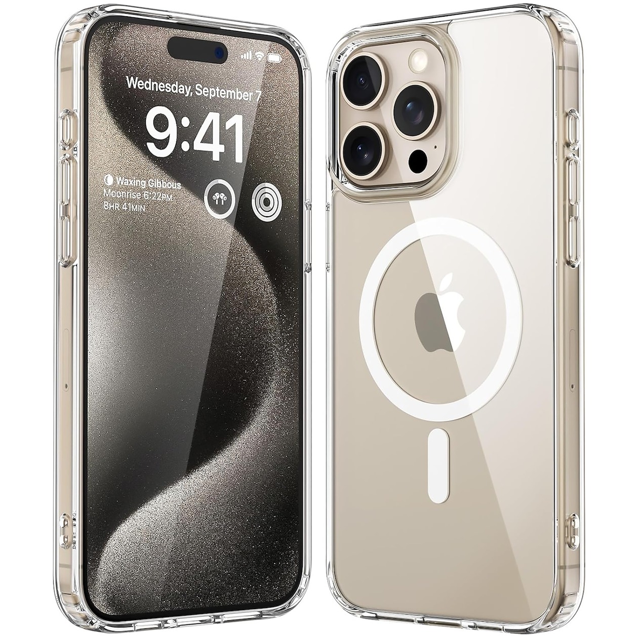 Just in Case Soft TPU Case MagSafe voor Apple iPhone 15 Pro Max Telefoonhoesje Transparant