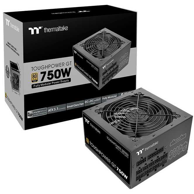 Thermaltake Toughpower GT 750W voeding Kabelmanagement, 4x PCIe, 1x 12VHPWR