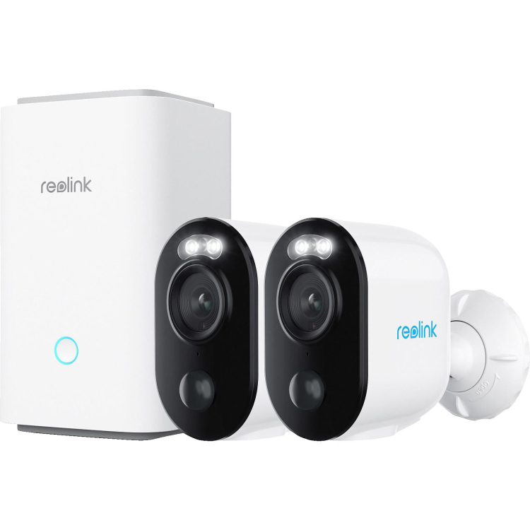 Reolink Hub 1 met 2x Argus Series B310 beveiligingscamera 3 MP | WLAN | kleurennachtzicht