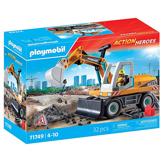 PLAYMOBIL Action Heroes - Grote graafmachine constructiespeelgoed 71749