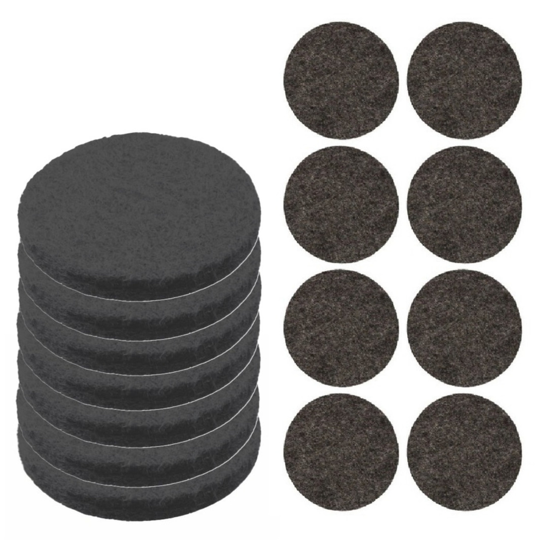 Meubelviltjes/antislip onderleggers - zwart - 200x - kunststof - rond - 3 formaten mix -