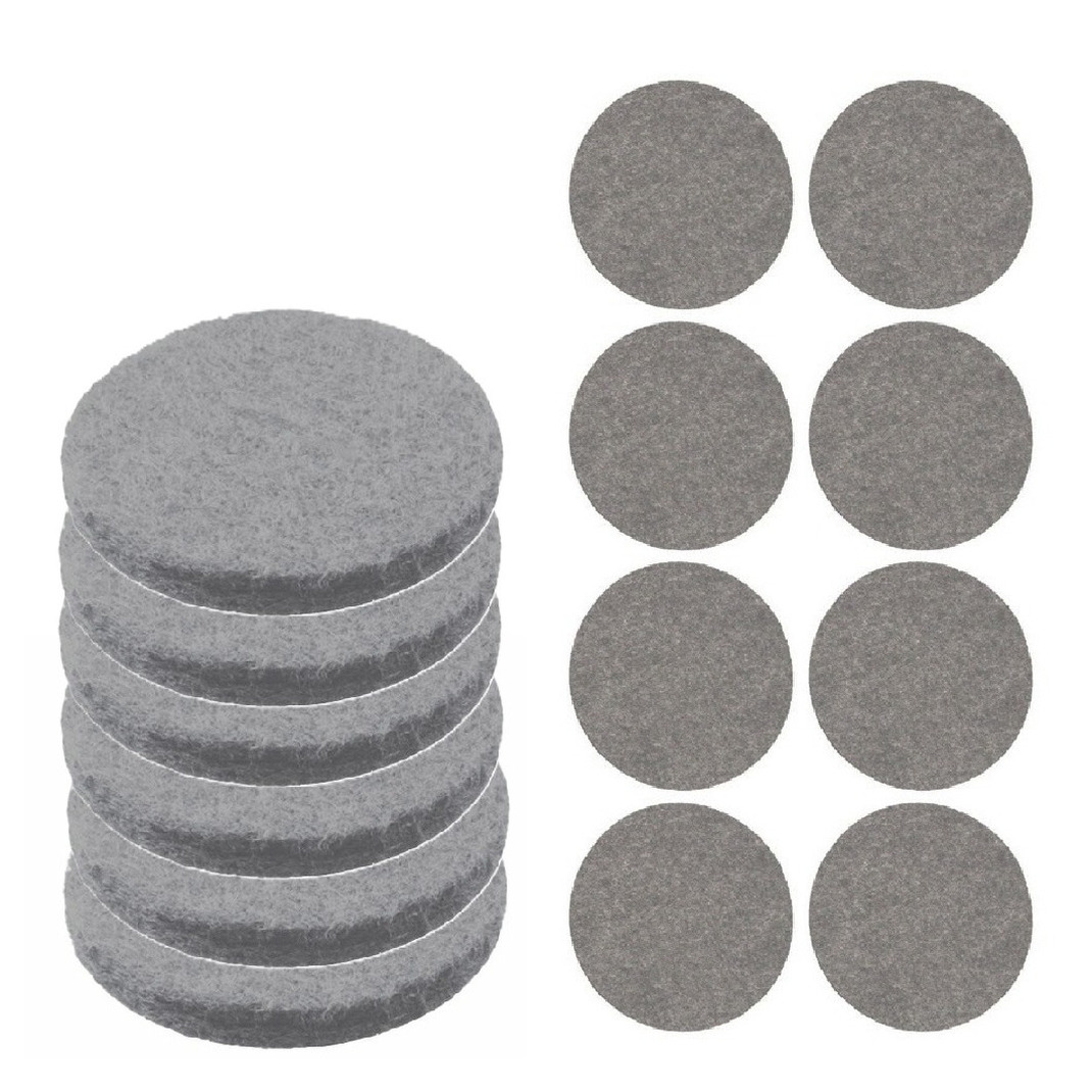 Meubelviltjes/antislip onderleggers - grijs - 200x - kunststof - rond - 3 formaten mix -