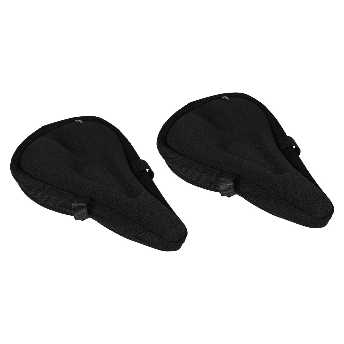 Fiets zadelhoes zwart - 2x - gel zadeldek - zadel beschermer - universeel -