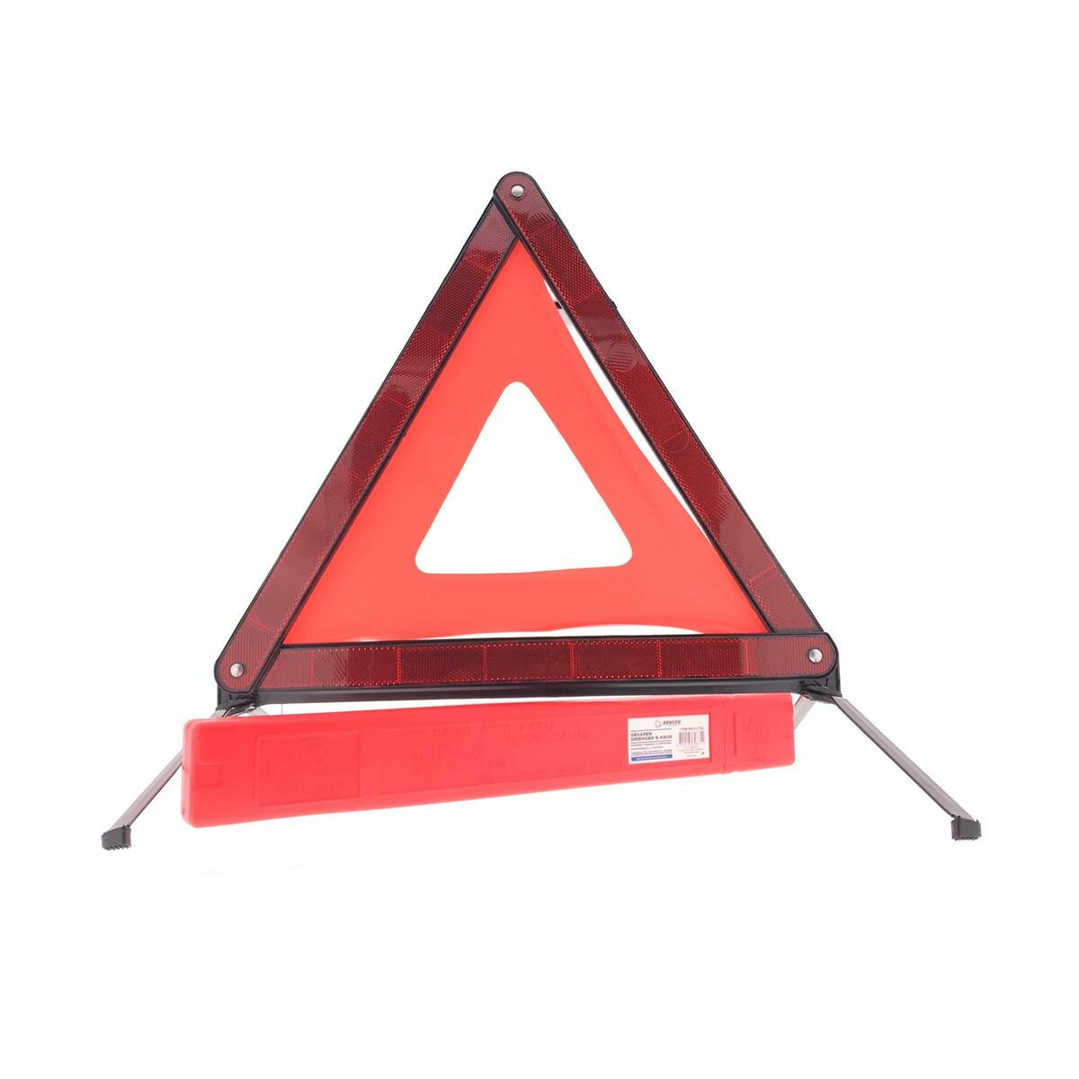 Gevarendriehoek - E-keurmerk - met opbergbox - opvouwbaar - 43 cm -